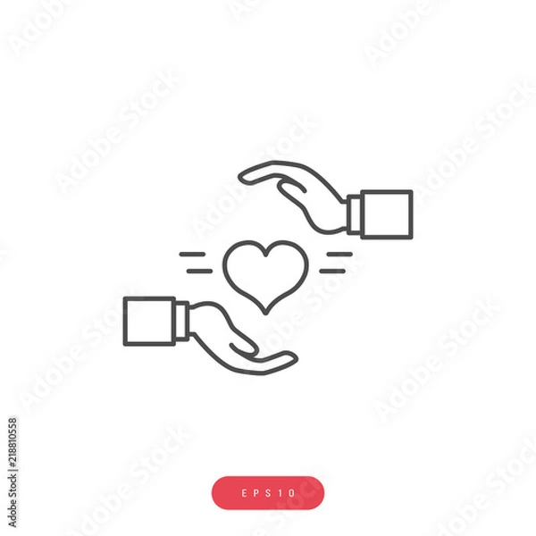 Fototapeta Loyality Vector Icon Business Management Related Vector Line Icon. Editable Stroke. 1000x1000 Pixel Perfect.