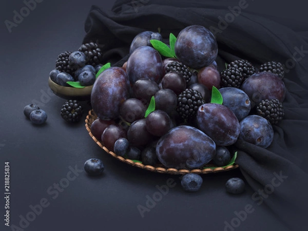 Obraz blue fruit collection