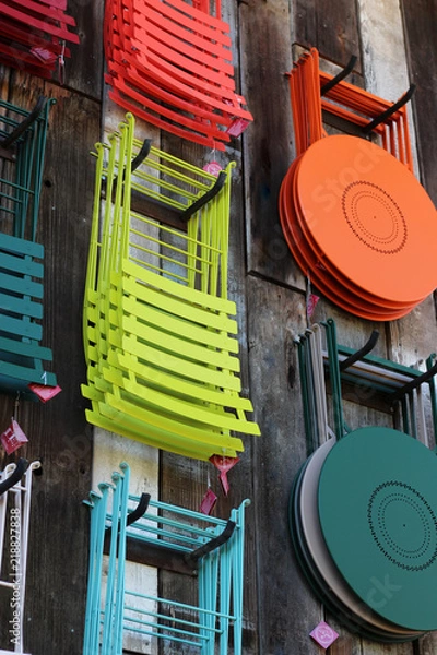 Obraz Colorful Patio Furniture Display