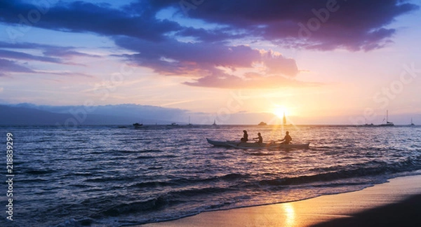Obraz Scena ze spektaklu na uczcie w Lele, Maui, Hawaje