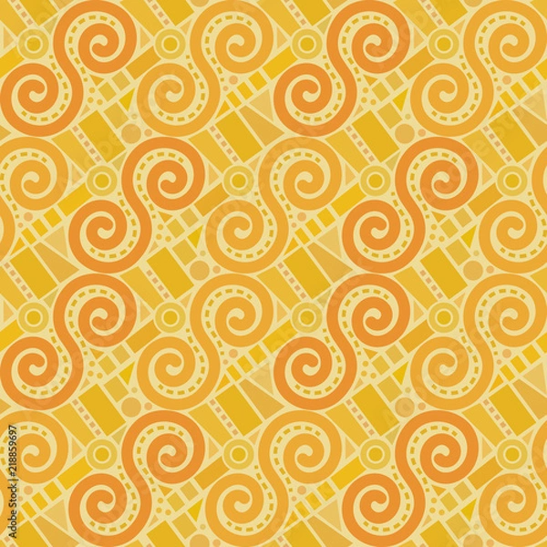 Obraz Retro abstract geometric vector seamless pattern background 4