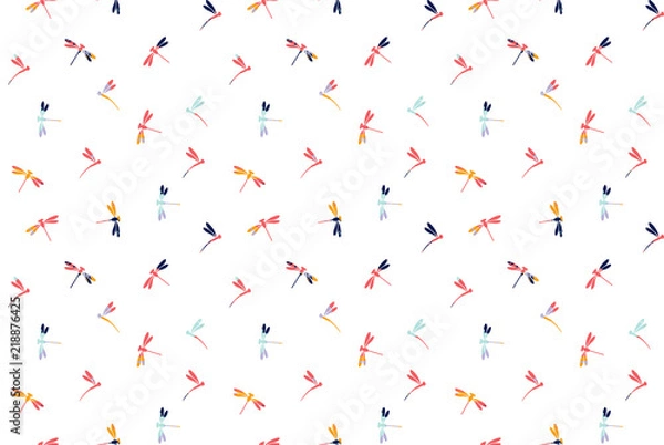 Fototapeta dragonfly pattern background