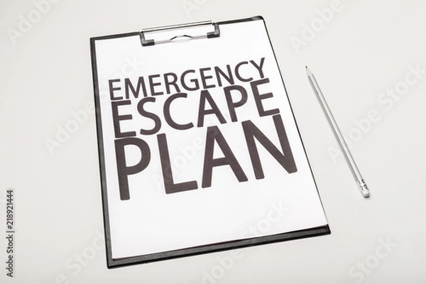 Obraz Emergency evacuation plan