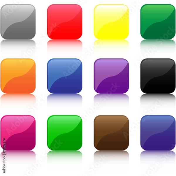 Obraz Set of different colored buttons
