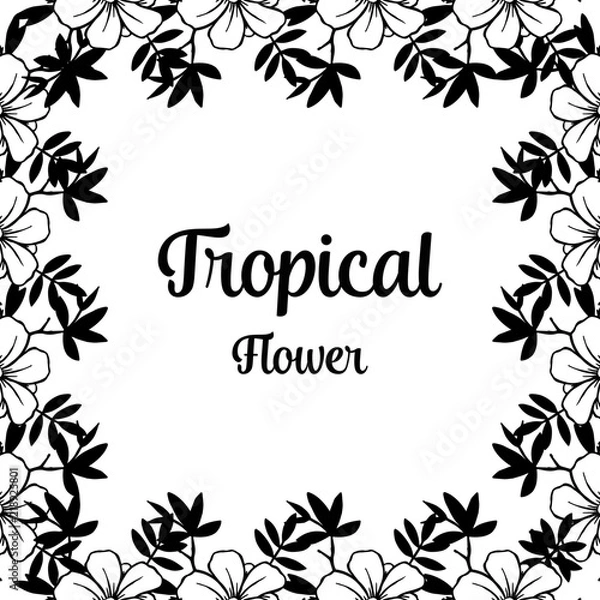 Fototapeta Tropical flower design hand draw vector illustration