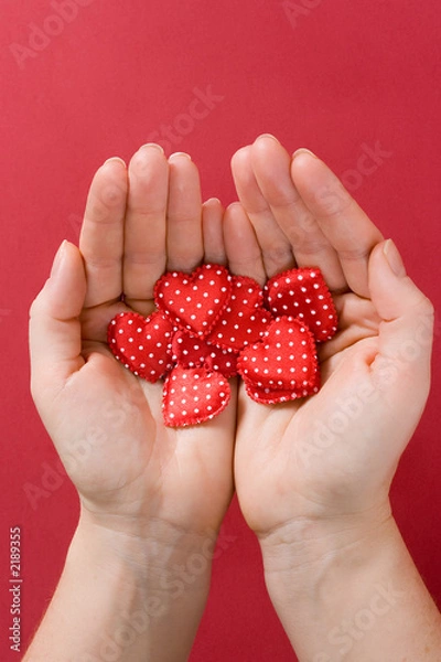 Fototapeta hände voll herzen