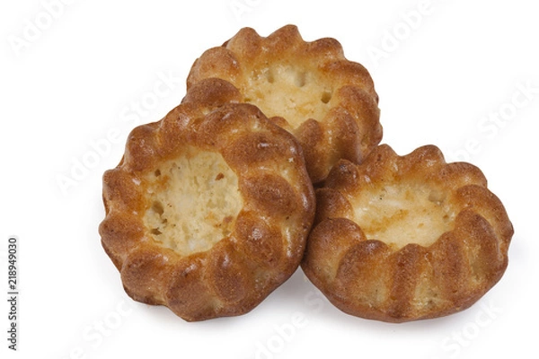 Obraz Figured biscuit cake with cream.