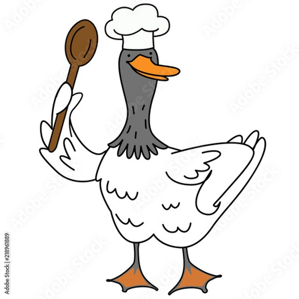 Obraz Cartoon duck character