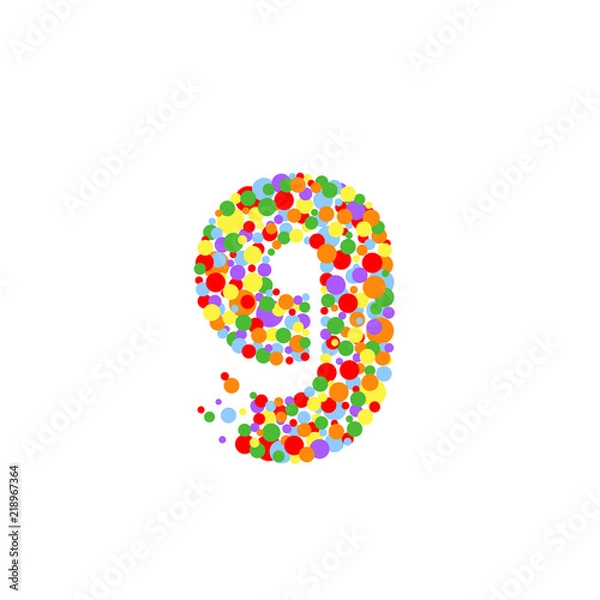Fototapeta g-letter from colored bubbles. Bubbles design. Vector illustration.