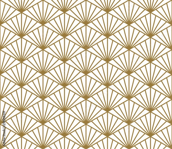 Fototapeta Seamless pattern based on Japanese ornament Kumiko