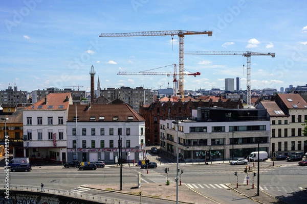 Obraz Cranes over Brussels
