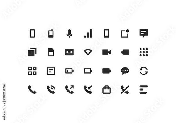 Fototapeta Phone & Network Icon Set