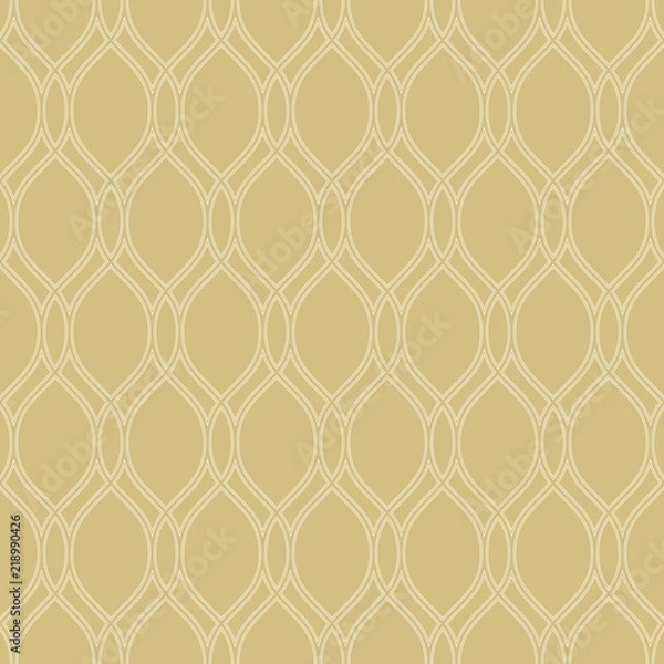 Fototapeta Seamless ornament. Modern background. Geometric modern pattern with white wavy lines