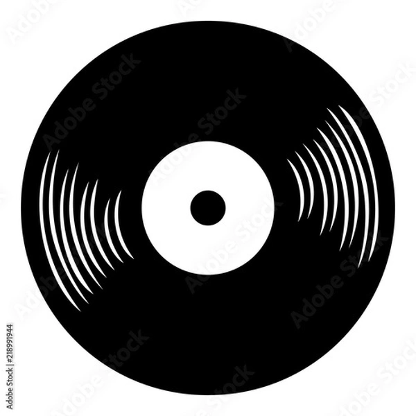 Obraz Vinyl Record Music Logo Icon