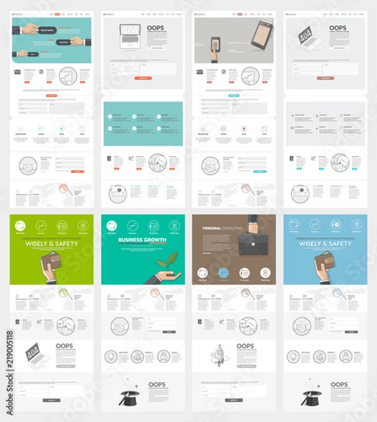 Fototapeta Business Websites collection