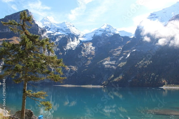 Fototapeta Pause am Oeschinensee