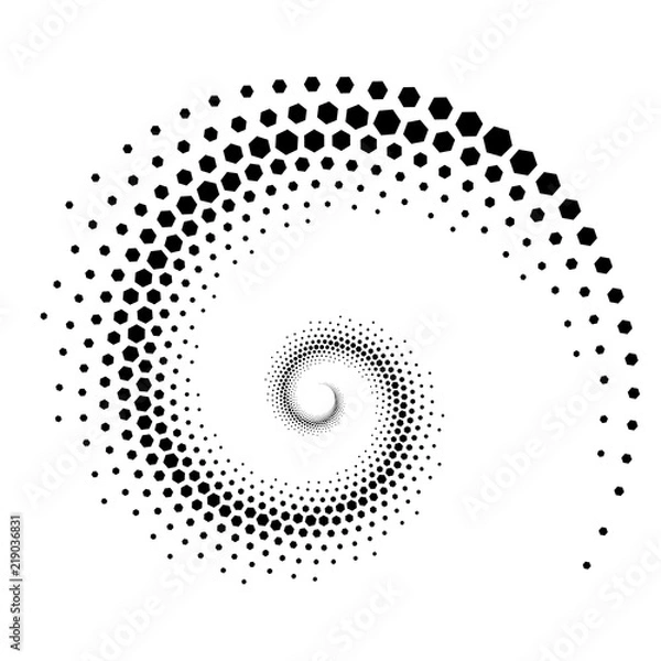 Fototapeta Оригинальный абстрактный фон из шестиугольных точек . Векторная иллюстрация.