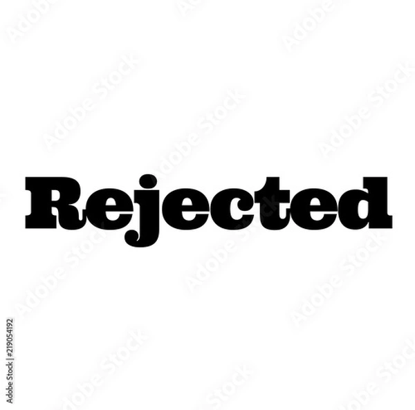 Fototapeta rejected stamp on white