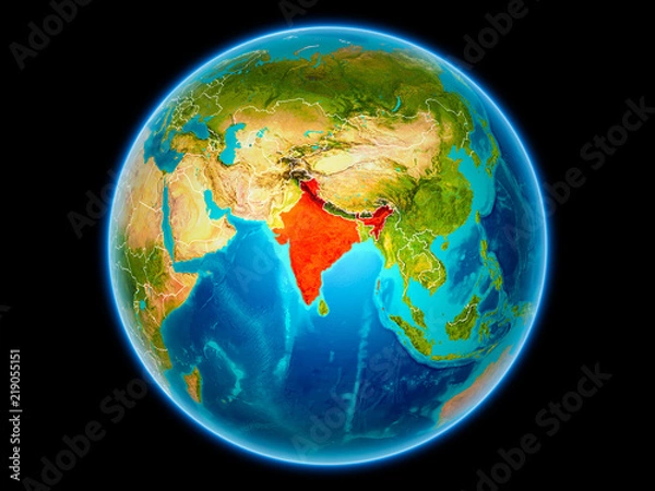 Obraz India on Earth from space