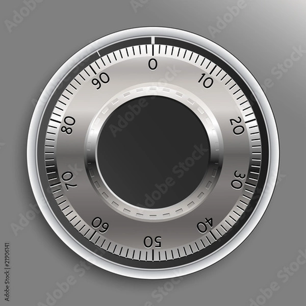 Obraz Combination Lock. Combination Safe Lock. Vector Illustration.