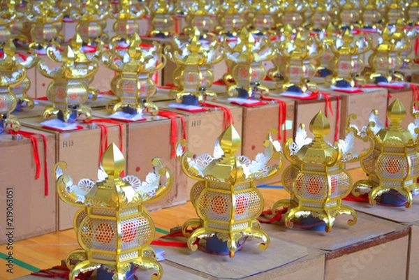 Fototapeta 山鹿灯篭まつりで使用される灯篭