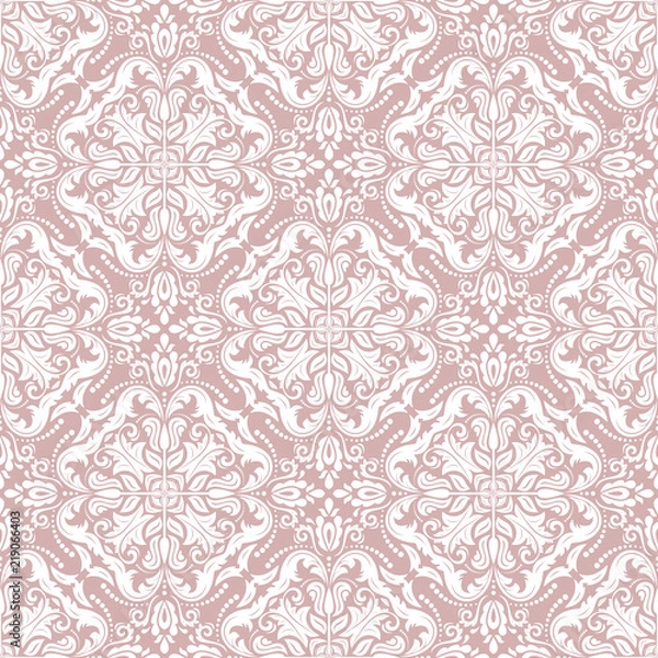 Fototapeta Orient classic white pattern. Seamless abstract background with repeating elements. Orient background