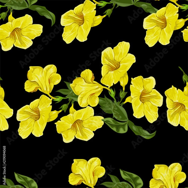 Obraz Golden  trumpet seamless pattern