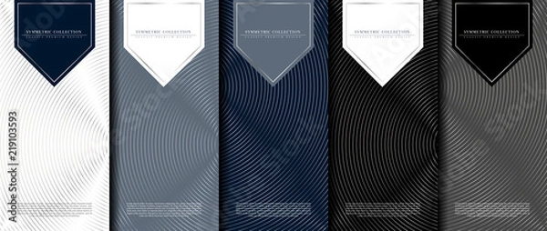 Obraz Symmetric collection abstract pattern illusion background card template vector