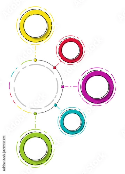 Fototapeta Empty business infographic template. Vector.