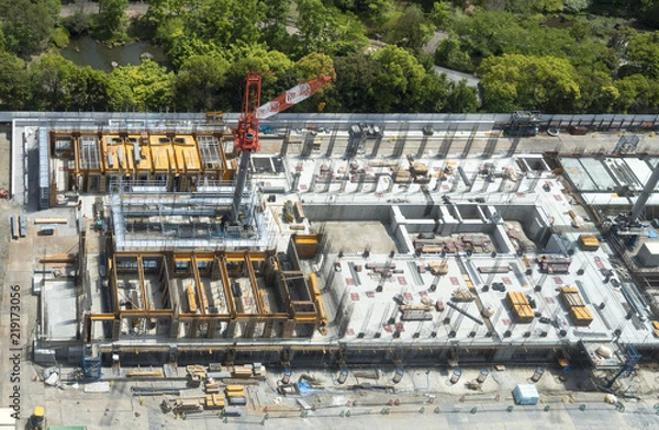 Obraz 建設中の高層ビルの現場（東京都江東区）