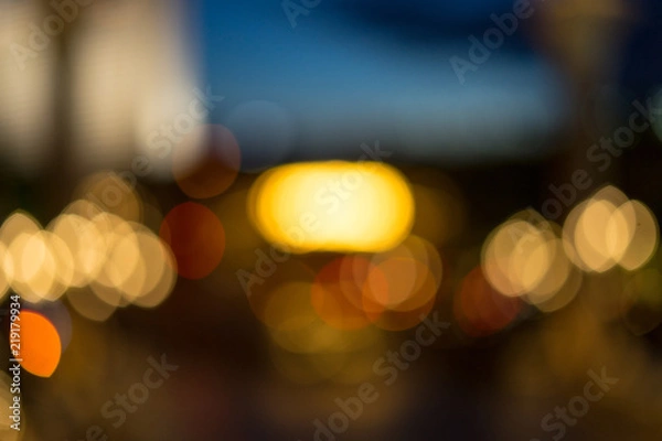 Fototapeta Bokeh - Night time in The Venetian in Las Vegas