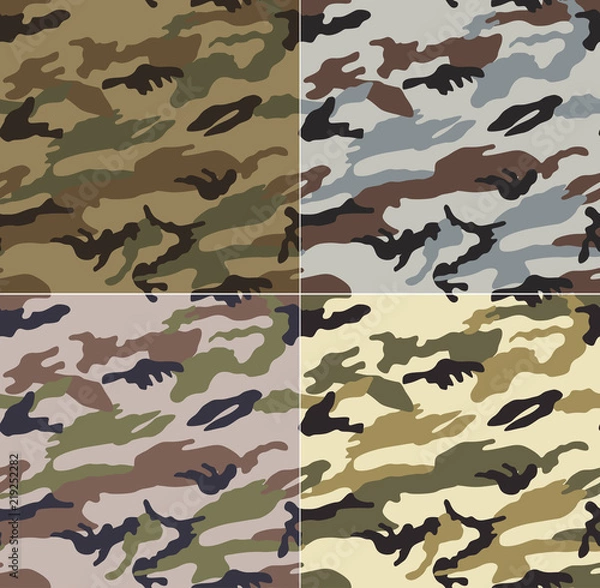 Fototapeta seamless camouflage background pattern
