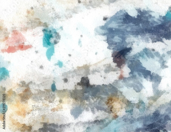 Fototapeta Detailed close up grunge abstract background. Dry brush strokes hand drawn oil textured paint on canvas texture. Creative simple pattern for graphic work, web design or wallpaper. Vintage style.