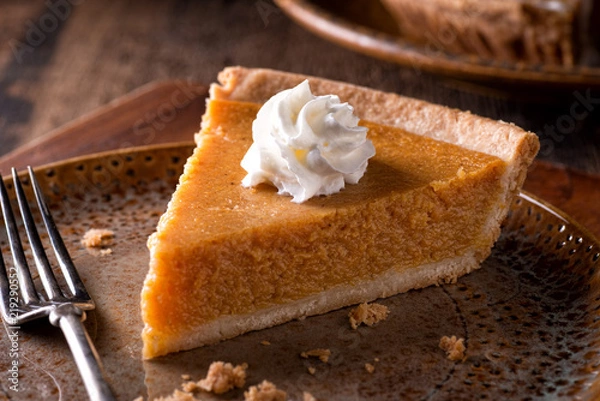 Obraz Pumpkin Pie with Whipped Cream