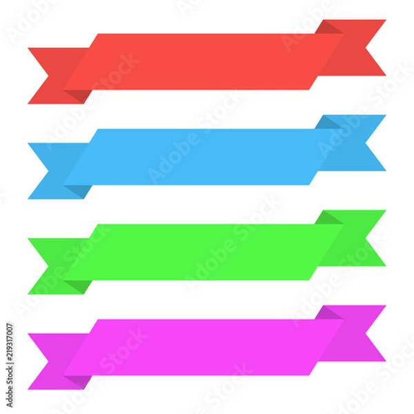 Fototapeta Colored ribbon banners