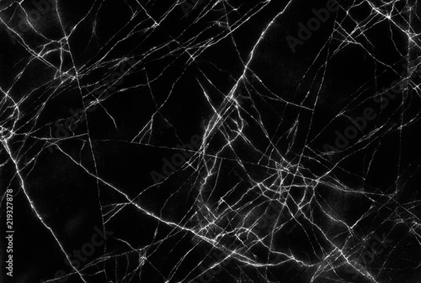 Obraz Black marble texture and background for design pattern artwork.