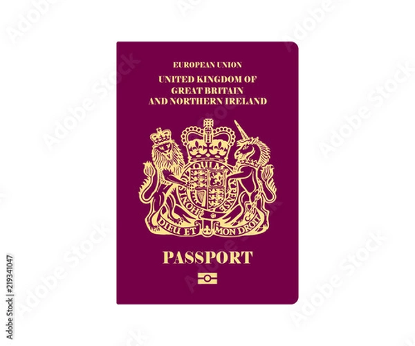 Obraz Ilustracja brytyjskiego paszportu