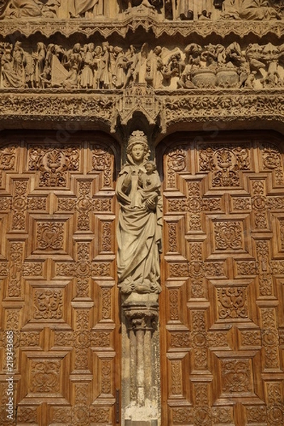 Obraz Eingang Kathedrale Leon