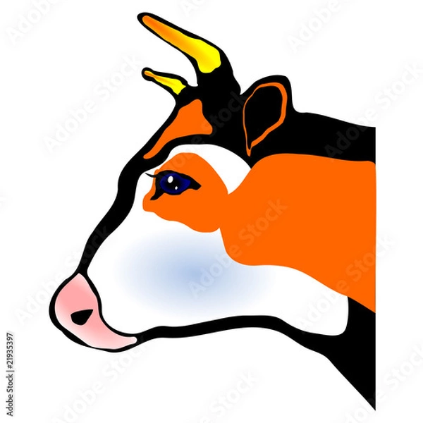 Obraz cow head eps10 color