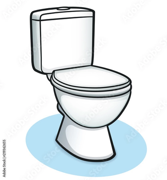 Obraz Koncepcja projektowania kolor WC wektor