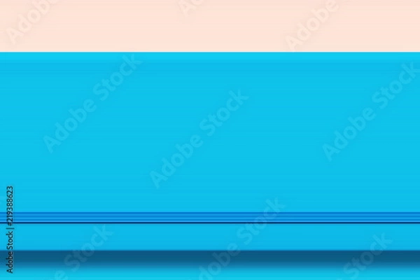 Fototapeta Abstract business background blue day planner with elastic band on pale pink backdrop. Feminine style. Self employed businesswomen concept stationary sales banner. Mockup with copy space