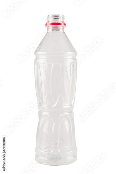 Obraz Plastic bottle with isolated on white background