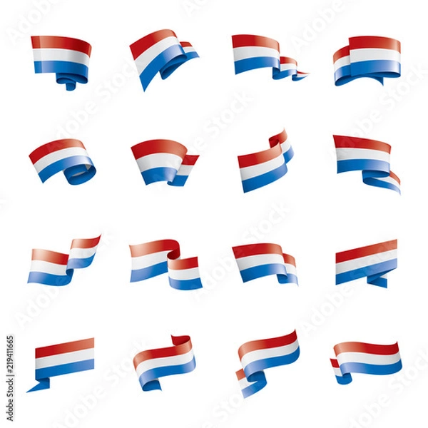 Obraz Netherlands flag, vector illustration on a white background