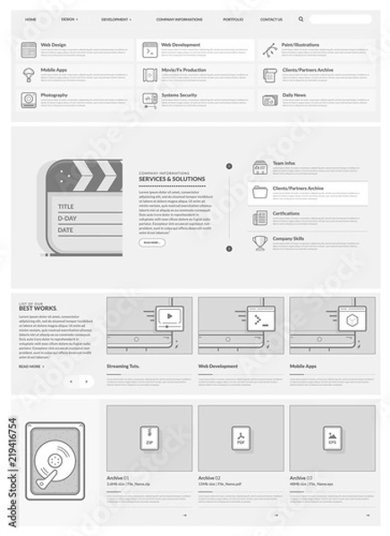 Obraz Flat UI Website Design Elements