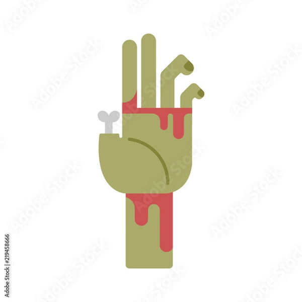 Fototapeta Zombie Hand Flat illustration