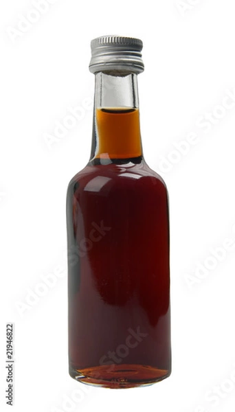 Fototapeta minibar bottle isolated over white background