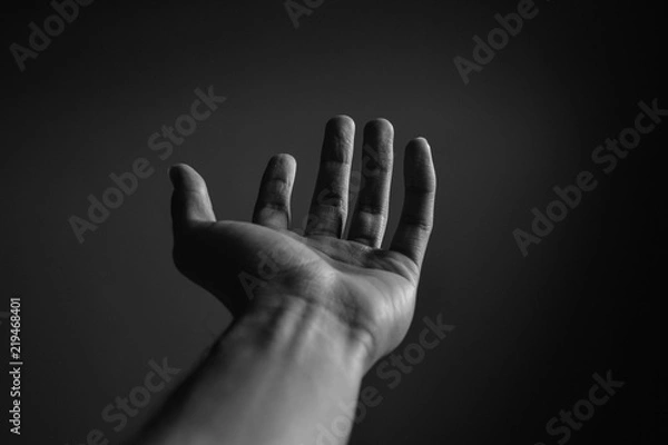 Obraz extended male hand