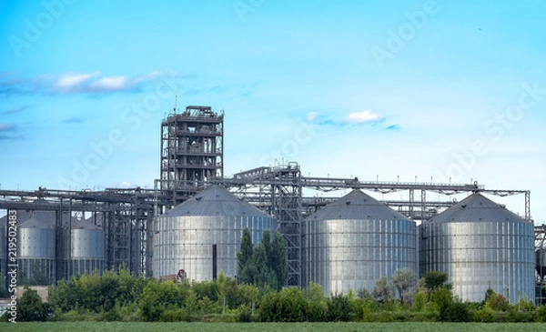 Fototapeta Sugar factory industry line production cane process