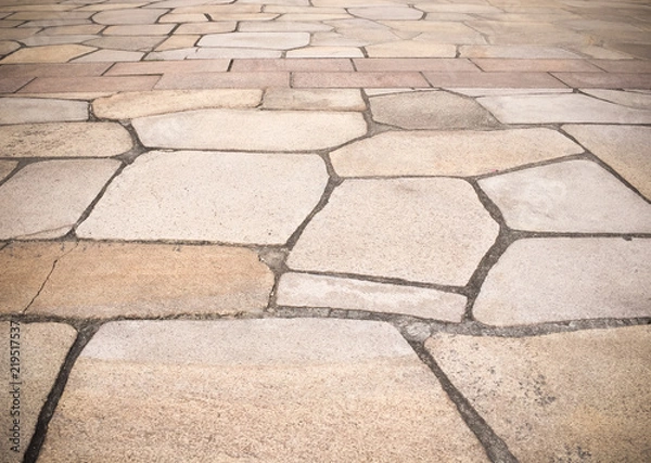 Fototapeta タイル張りの舗装道路