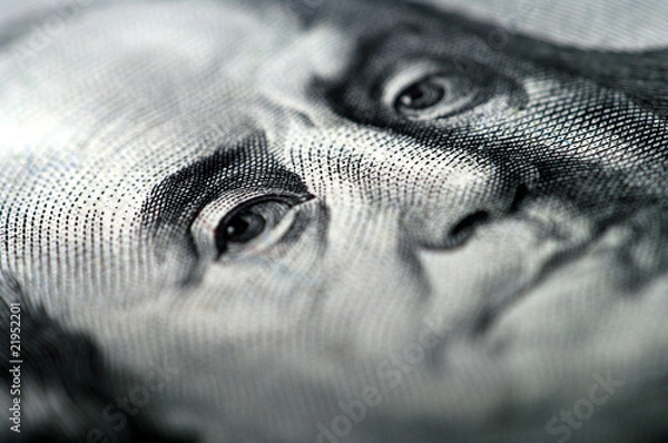 Obraz Hundred dollar bill - macro nb. 15